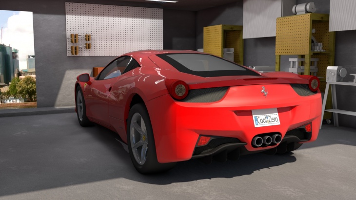 Ferrari 458 in der Garage