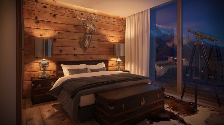 hotelzimmer alpine chic