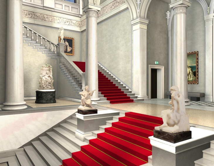 Treppenhaus der Alten Nationalgalerie Final Render