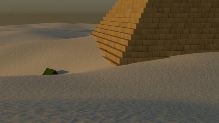Pyramide mit Zelt