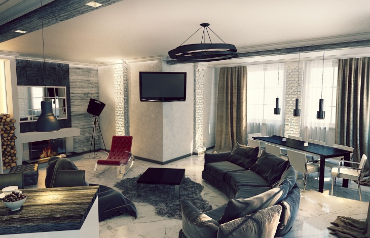 Interior design (Wohnung, 280m2, Minsk)