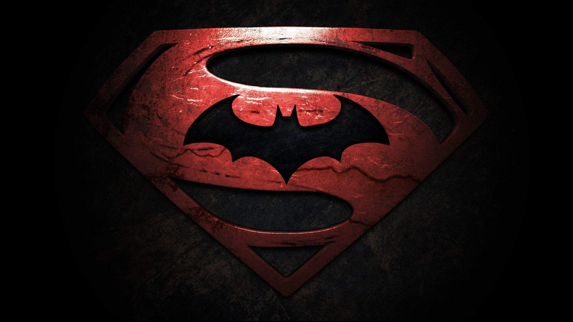 Superman vs. Batman, Batman Logo Superman - 3D-Ring.de