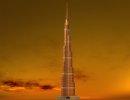 3D Bild: Burj Khalifa am Abend