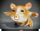 3D Bild: Hamster Figur
