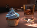3D Bild: Jack Daniels- Schlumpfeis Muffin Update