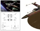 3D Bild: X-Wing 3 Ansichten