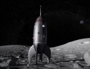 3D Bild: Die Mondrakete
