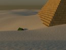 3D Bild: Pyramide mit Zelt