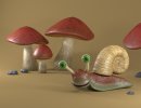 3D Bild: Happy Snail