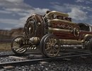 3D Bild: Schienen-Rennwagen (neue Version)