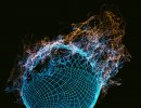 3D Bild: Globe_Particles