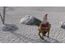 3D Bild: Weihnachtsmann unterwegs