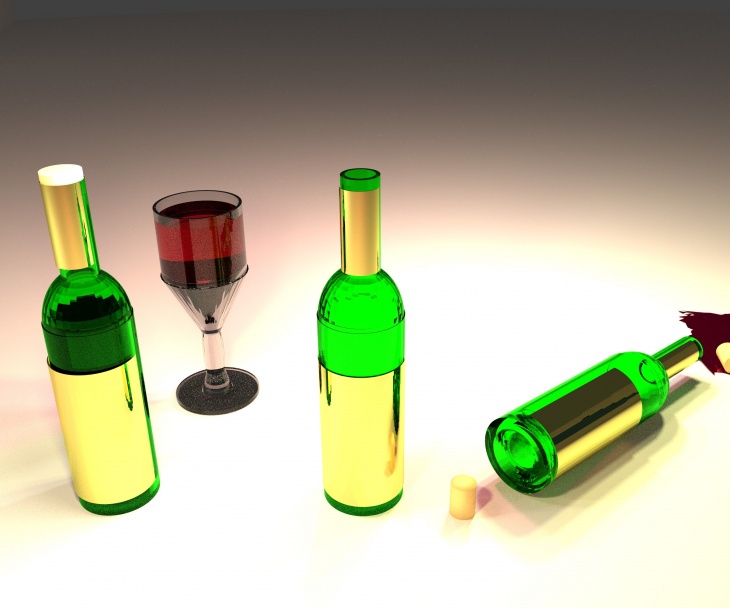 Update 3 Weinflaschen + 1 Weinglas