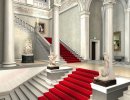 3D Bild: Treppenhaus der Alten Nationalgalerie Final Render