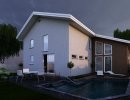 3D Bild: Schwedenstilhaus mit Pool