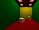 3D Bild: Raum mit Beleuchtung (Art  = Conell Box)