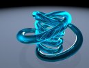 3D Bild: Glasspirale