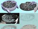 3D Bild: Diesel Chronograph Netzcollage