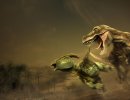 3D Bild: T-rex hunts a parasaurolophus #2