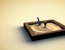 3D Bild: Sandtropfen