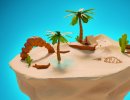 3D Bild: Desert island