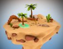 3D Bild: Desert island v2