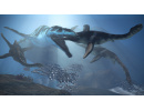 3D Bild: Liopleurodon hunting Plesiosaurs