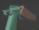 3D Bild: SteamPunk-Pistole