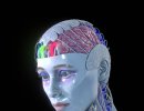 3D Bild: Weiblicher Cyborg