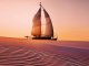Ols Sailing Boat in Sanddune Sunset 