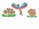 grober Kolibri mit 2 Blumenarten